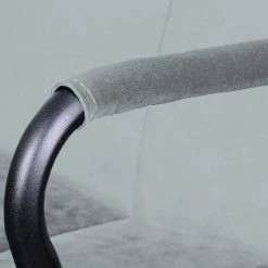 Kayoom Chaises à accoudoirs Eaden (lot de 2) - Velours / Fer - Noir - Gris -Chaises Boutique 1000214201 200529 06051000188 DETAILS P000000001000214201