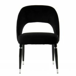 Kayoom Chaises capitonnées Courtney (lot de 2) - Velours / Partiellement en eucalyptus massif - Noir / Argenté 11 Kayoom Chaises capitonnées Courtney (lot de 2) - Velours / Partiellement en eucalyptus massif - Noir / Argenté -Chaises Boutique 1000214205 200529 06053000220 DETAILS P000000001000214205