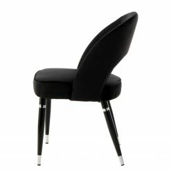 Kayoom Chaises capitonnées Courtney (lot de 2) - Velours / Partiellement en eucalyptus massif - Noir / Argenté 12 Kayoom Chaises capitonnées Courtney (lot de 2) - Velours / Partiellement en eucalyptus massif - Noir / Argenté -Chaises Boutique 1000214205 200529 06053200221 DETAILS P000000001000214205