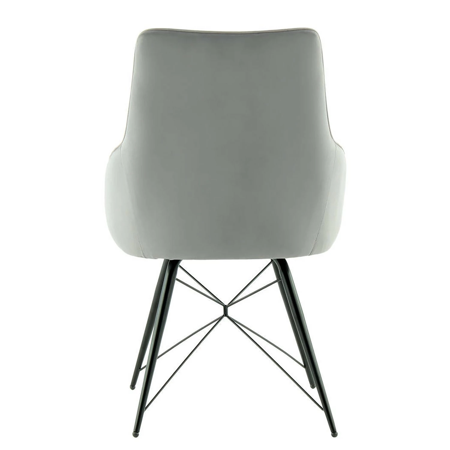 Kayoom Chaise capitonnée Carol I - Velours côtelé et microfibre / Fer - Rouge 7 Kayoom Chaise capitonnée Carol I - Velours côtelé et microfibre / Fer - Rouge – Image 5