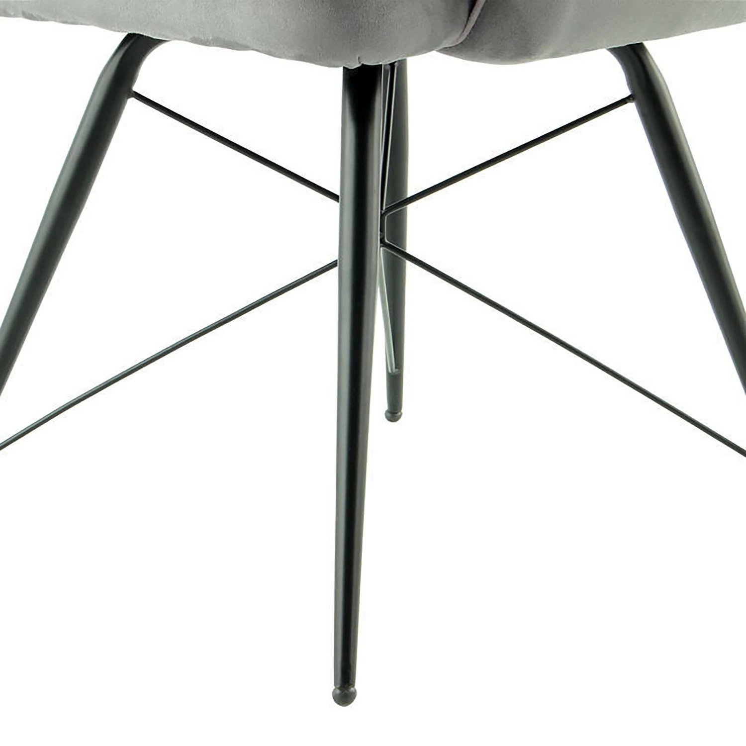 Kayoom Chaise capitonnée Carol I - Velours côtelé et microfibre / Fer - Rouge 8 Kayoom Chaise capitonnée Carol I - Velours côtelé et microfibre / Fer - Rouge – Image 6