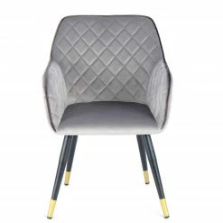 Kayoom Chaise à accoudoirs Amino - Velours / Acier - Gris / Doré 11 Kayoom Chaise à accoudoirs Amino - Velours / Acier - Gris / Doré -Chaises Boutique 1000214226 200529 06073200370 DETAILS P000000001000214226