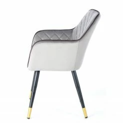 Kayoom Chaise à accoudoirs Amino - Velours / Acier - Gris / Doré 12 Kayoom Chaise à accoudoirs Amino - Velours / Acier - Gris / Doré -Chaises Boutique 1000214226 200529 06073200371 DETAILS P000000001000214226