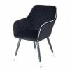 Kayoom Chaise à accoudoirs Amino - Velours / Acier - Noir / Argenté 1 Kayoom Chaise à accoudoirs Amino - Velours / Acier - Noir / Argenté -Chaises Boutique 1000214228 200529 06074100384 IMAGE P000000001000214228