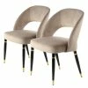Kayoom Chaises capitonnées Courtney (lot de 2) - Velours / Partiellement en eucalyptus massif - Taupe / Doré 2 Kayoom Chaises capitonnées Courtney (lot de 2) - Velours / Partiellement en eucalyptus massif - Taupe / Doré -Chaises Boutique 1000214234 200529 06082700439 IMAGE P000000001000214234