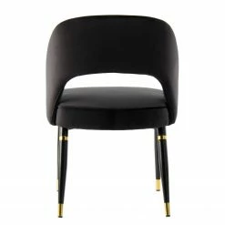 Kayoom Chaises capitonnées Courtney (lot de 2) - Velours / Partiellement en eucalyptus massif - Noir / Doré 13 Kayoom Chaises capitonnées Courtney (lot de 2) - Velours / Partiellement en eucalyptus massif - Noir / Doré -Chaises Boutique 1000214236 200529 06083900459 DETAILS P000000001000214236