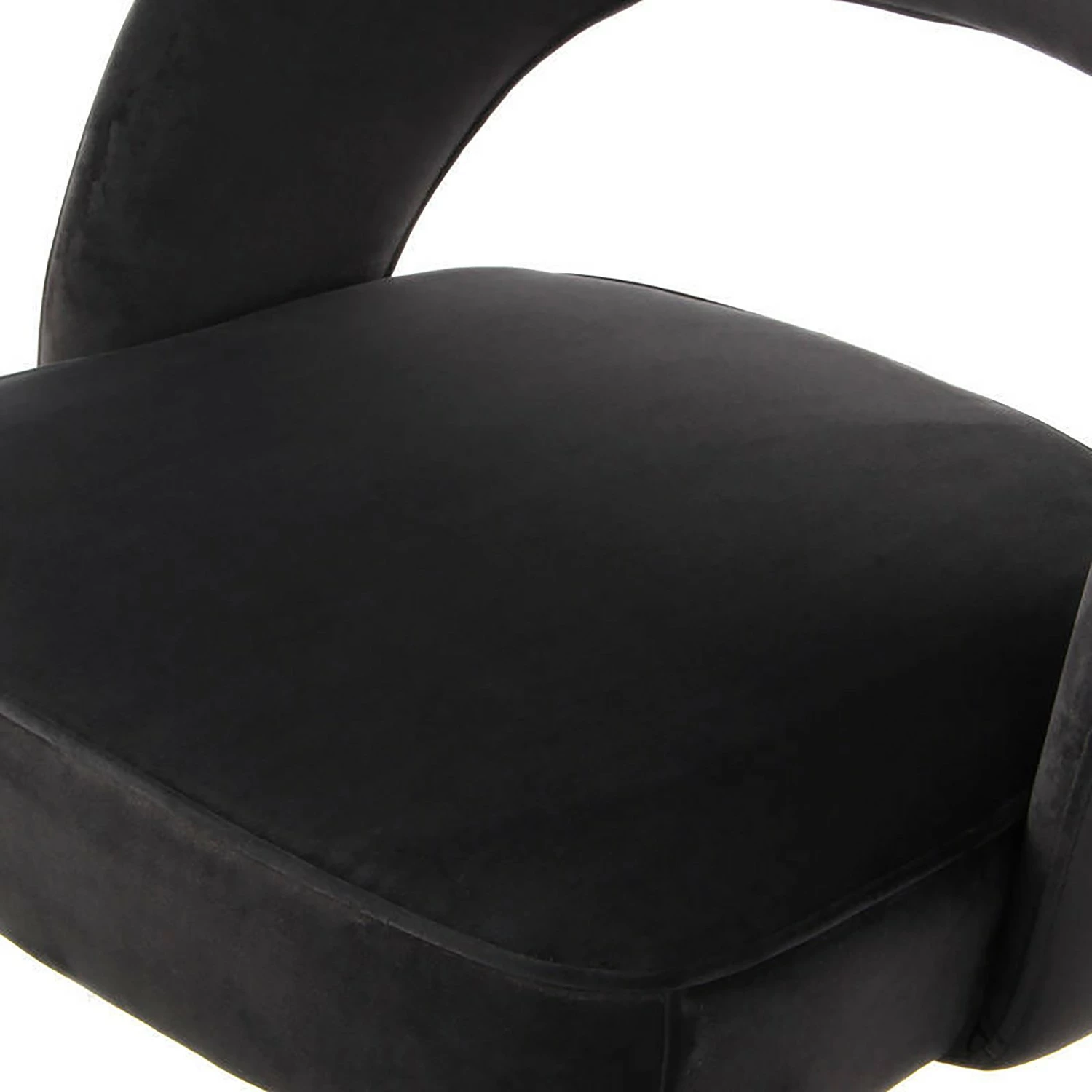 Kayoom Chaises capitonnées Courtney (lot de 2) - Velours / Partiellement en eucalyptus massif - Noir / Doré 9 Kayoom Chaises capitonnées Courtney (lot de 2) - Velours / Partiellement en eucalyptus massif - Noir / Doré – Image 7