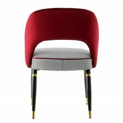 Kayoom Chaises capitonnées Courtney (lot de 2) - Velours / Partiellement en eucalyptus massif - Rouge / Doré -Chaises Boutique 1000214237 200529 06084500467 DETAILS P000000001000214237
