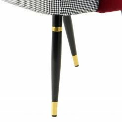 Kayoom Chaises capitonnées Courtney (lot de 2) - Velours / Partiellement en eucalyptus massif - Rouge / Doré -Chaises Boutique 1000214237 200529 06084700469 DETAILS P000000001000214237