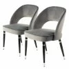 Kayoom Chaises capitonnées Courtney (lot de 2) - Velours / Partiellement en eucalyptus massif - Gris / Argenté 2 Kayoom Chaises capitonnées Courtney (lot de 2) - Velours / Partiellement en eucalyptus massif - Gris / Argenté -Chaises Boutique 1000214239 200529 06085300479 IMAGE P000000001000214239