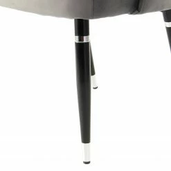 Kayoom Chaises capitonnées Courtney (lot de 2) - Velours / Partiellement en eucalyptus massif - Gris / Argenté 14 Kayoom Chaises capitonnées Courtney (lot de 2) - Velours / Partiellement en eucalyptus massif - Gris / Argenté -Chaises Boutique 1000214239 200529 06085600484 DETAILS P000000001000214239