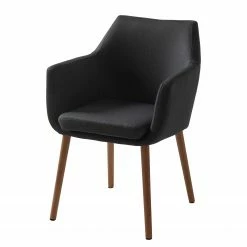 Mørteens Chaises à accoudoirs Nicholas XXL - Tissu Cors: Anthracite - 1 chaise
