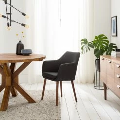 Mørteens Chaises à accoudoirs Nicholas I - Tissu Cors: Anthracite - 1 chaise -Chaises Boutique 1000215123 210115 12245700032 MOOD DETAILS P000000001000215123 mood