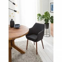 Mørteens Chaises à accoudoirs Nicholas I - Tissu Cors: Anthracite - 1 chaise -Chaises Boutique 1000215123 210115 12245700038 DETAILS P000000001000215123