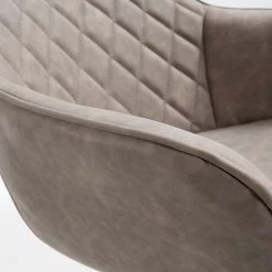 Red Living Chaises à accoudoirs Amira (lot de 2) - Imitation cuir / Acier - Noir - Sable vintage 14 Red Living Chaises à accoudoirs Amira (lot de 2) - Imitation cuir / Acier - Noir - Sable vintage -Chaises Boutique 1000216166 200623 13435500058 DETAILS P000000001000216166