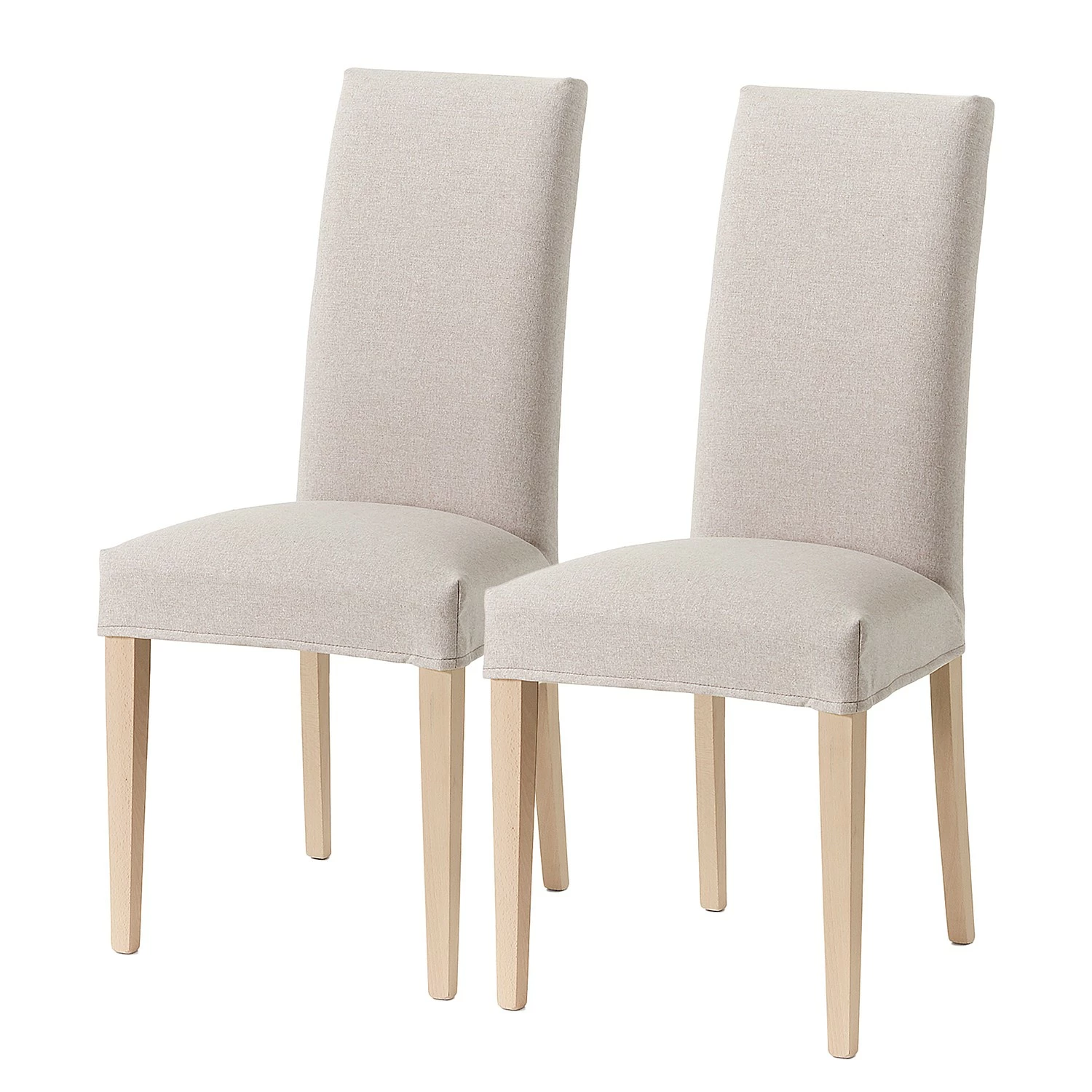 Maison Belfort Chaises capitonnées Ellerby I (lot de 2) - Tissu / Hêtre massif - Hêtre - Beige 3 Maison Belfort Chaises capitonnées Ellerby I (lot de 2) - Tissu / Hêtre massif - Hêtre - Beige