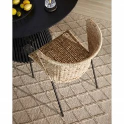 Red Living Chaises Rantin(lot de 2) - Rotin / Acier - Rotin / Noir -Chaises Boutique 1000216198 200623 13474100272 DETAILS P000000001000216198