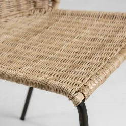 Red Living Chaises Rantin(lot de 2) - Rotin / Acier - Rotin / Noir -Chaises Boutique 1000216198 200623 13475100283 DETAILS P000000001000216198