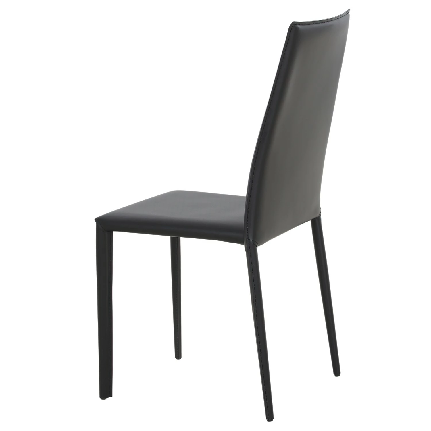 Fredriks Chaises Portola (lot de 2) - Cuir recyclé / Fer - Noir 6 Fredriks Chaises Portola (lot de 2) - Cuir recyclé / Fer - Noir – Image 4