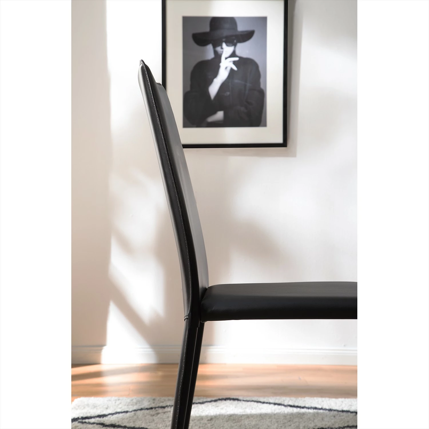 Fredriks Chaises Portola (lot de 2) - Cuir recyclé / Fer - Noir 13 Fredriks Chaises Portola (lot de 2) - Cuir recyclé / Fer - Noir – Image 11