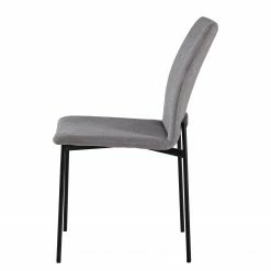 Fredriks Chaises Wines (lot de 2) - Tissu / Fer - Gris clair -Chaises Boutique 1000216623 210125 12454600011 DETAILS P000000001000216623