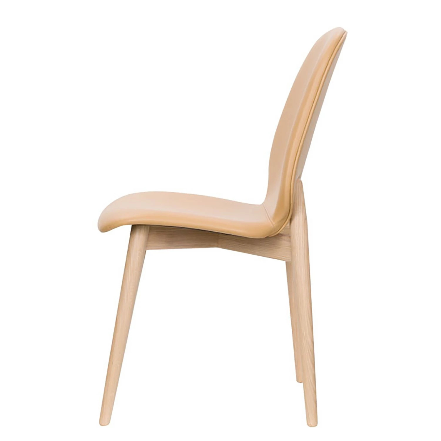 Studio Copenhagen Chaises capitonnées Juuma (lot de 2) - Cuir Leps: Sablé - Chêne clair 5 Studio Copenhagen Chaises capitonnées Juuma (lot de 2) - Cuir Leps: Sablé - Chêne clair – Image 3