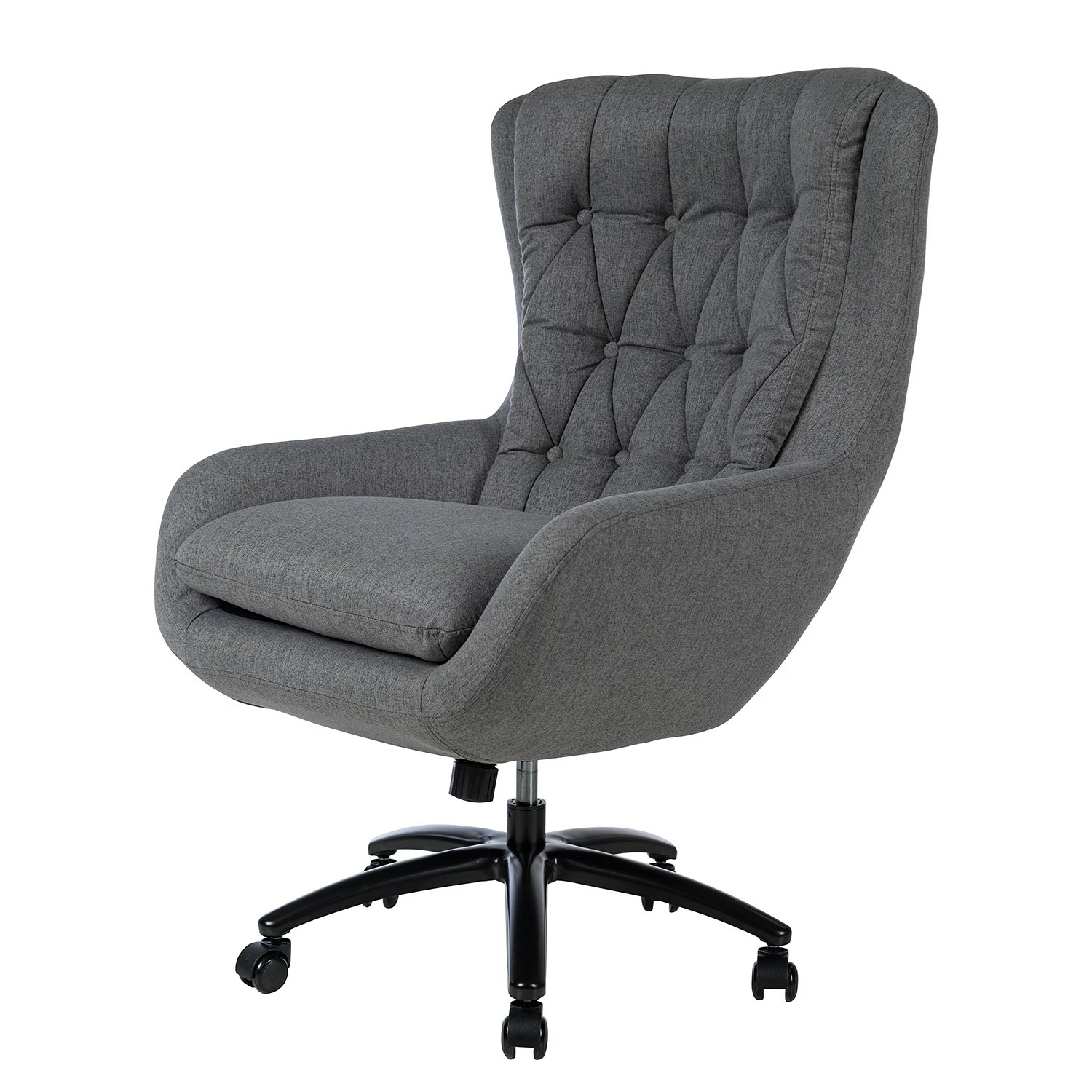 Jack & Alice Fauteuil de bureau Bracon II - Tissé à plat / Nylon - Gris foncé / Noir 3 Jack & Alice Fauteuil de bureau Bracon II - Tissé à plat / Nylon - Gris foncé / Noir