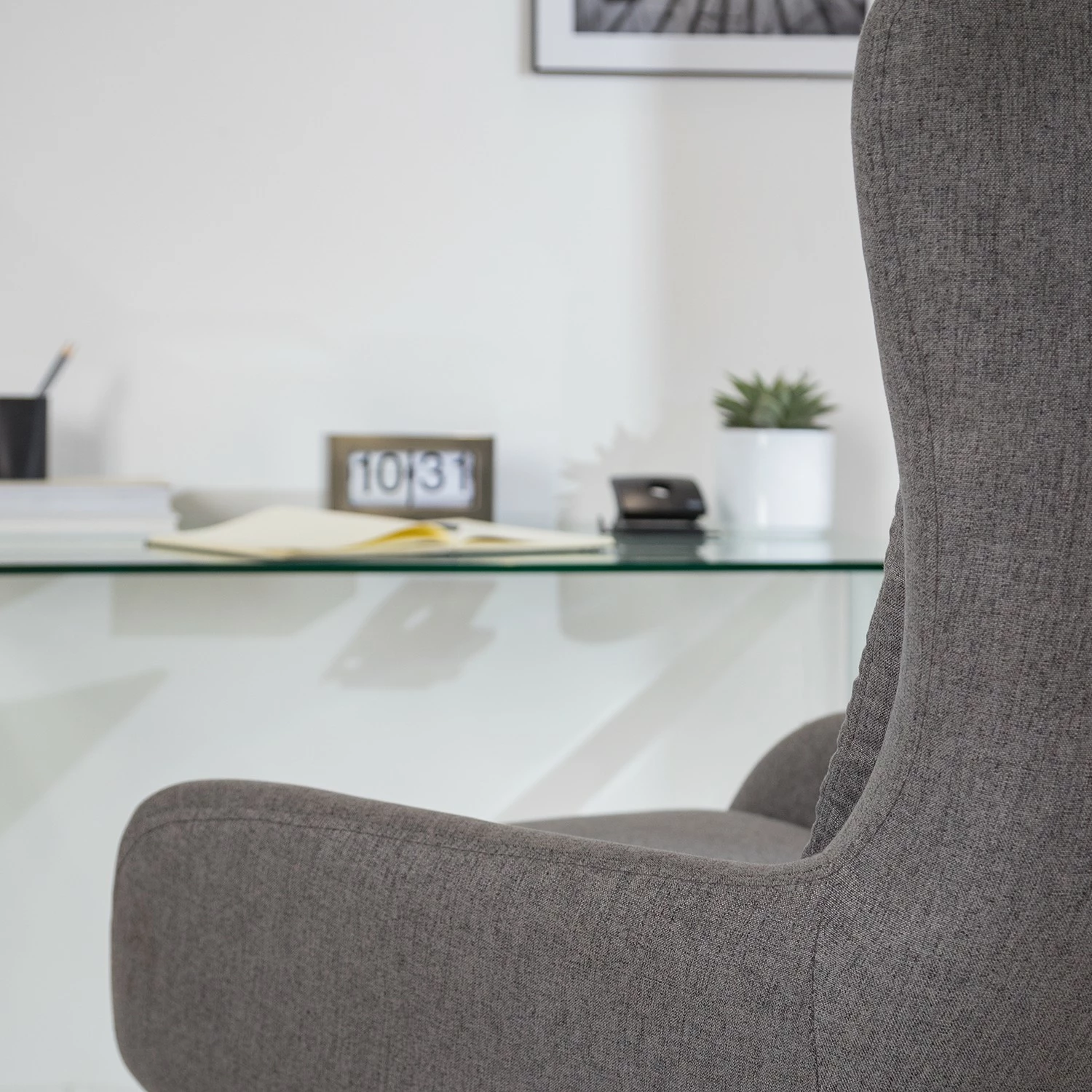 Jack & Alice Fauteuil de bureau Bracon II - Tissé à plat / Nylon - Gris foncé / Noir 6 Jack & Alice Fauteuil de bureau Bracon II - Tissé à plat / Nylon - Gris foncé / Noir – Image 4