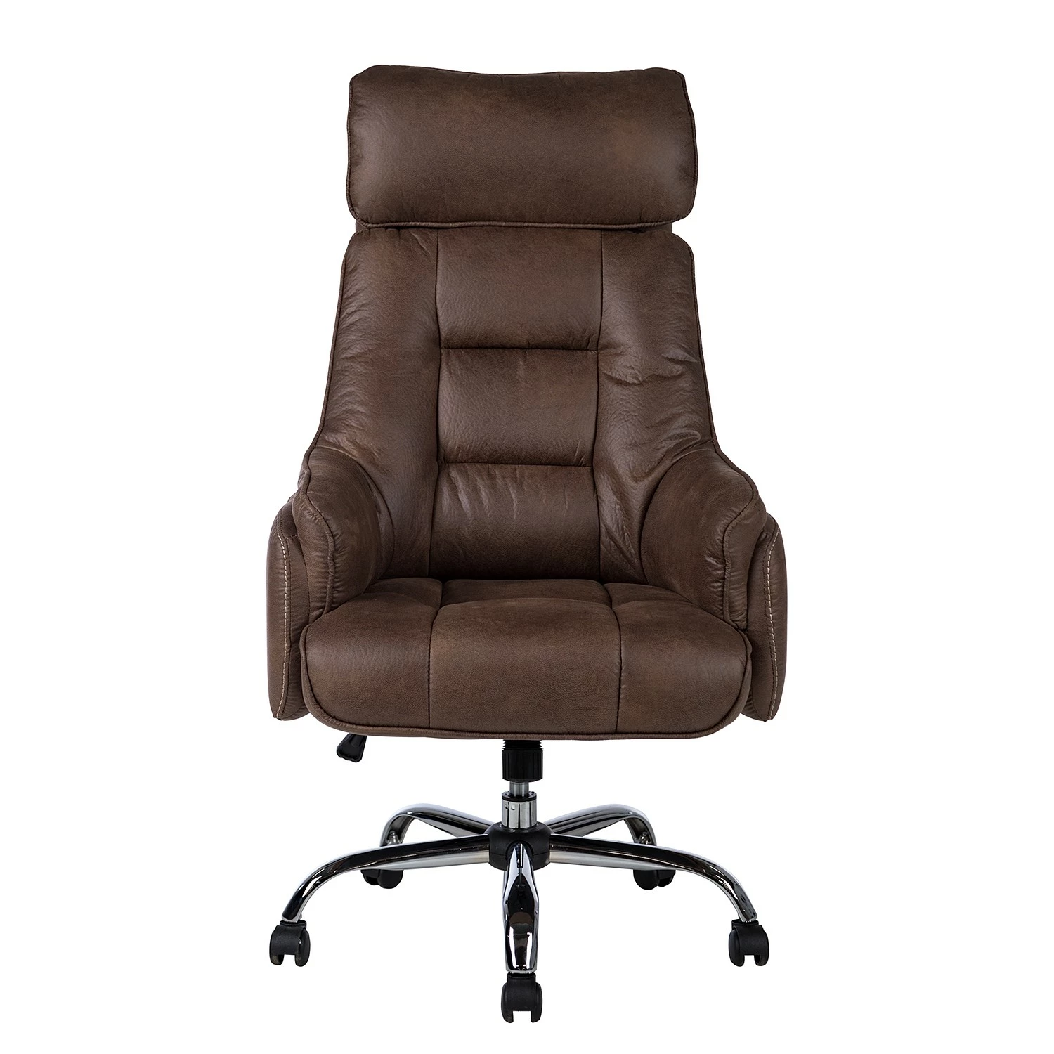 Furnitive Chaise de bureau Grately - Microfibre / Nylon - Marron / Noir 10 Furnitive Chaise de bureau Grately - Microfibre / Nylon - Marron / Noir – Image 8