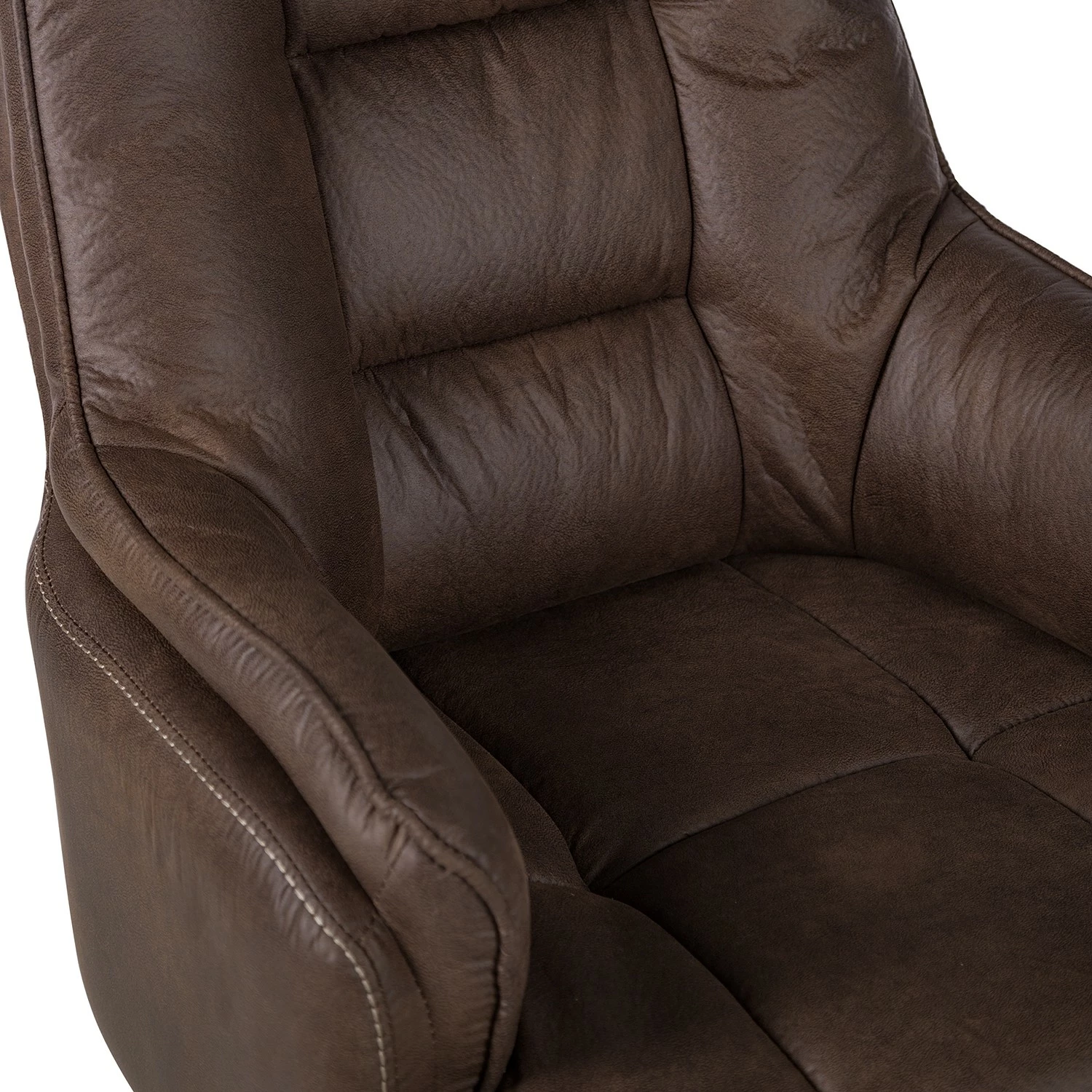 Furnitive Chaise de bureau Grately - Microfibre / Nylon - Marron / Noir 16 Furnitive Chaise de bureau Grately - Microfibre / Nylon - Marron / Noir – Image 14