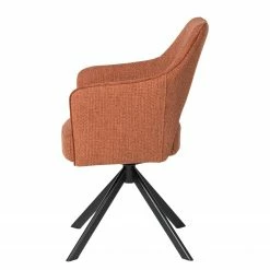 Fredriks Chaise à accoudoirs Tustin - Tissu / Métal - Marron rouille / Noir mat -Chaises Boutique 1000218415 210303 08150400003 DETAILS P000000001000218415