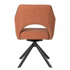 Fredriks Chaise à accoudoirs Tustin - Tissu / Métal - Marron rouille / Noir mat -Chaises Boutique 1000218415 210303 08150600004 DETAILS P000000001000218415