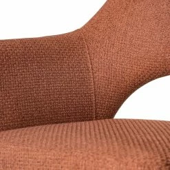 Fredriks Chaise à accoudoirs Tustin - Tissu / Métal - Marron rouille / Noir mat -Chaises Boutique 1000218415 210303 08151000008 DETAILS P000000001000218415