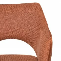 Fredriks Chaise à accoudoirs Tustin - Tissu / Métal - Marron rouille / Noir mat -Chaises Boutique 1000218415 210303 08151100009 DETAILS P000000001000218415