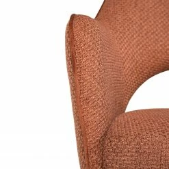 Fredriks Chaise à accoudoirs Tustin - Tissu / Métal - Marron rouille / Noir mat -Chaises Boutique 1000218415 210303 08151400011 DETAILS P000000001000218415