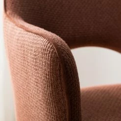 Fredriks Chaise à accoudoirs Tustin - Tissu / Métal - Marron rouille / Noir mat -Chaises Boutique 1000218415 210311 12215300006 DETAILS P000000001000218415