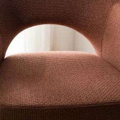 Fredriks Chaise à accoudoirs Tustin - Tissu / Métal - Marron rouille / Noir mat -Chaises Boutique 1000218415 210311 12215300008 DETAILS P000000001000218415