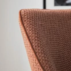 Fredriks Chaise à accoudoirs Tustin - Tissu / Métal - Marron rouille / Noir mat -Chaises Boutique 1000218415 210311 12215300010 DETAILS P000000001000218415