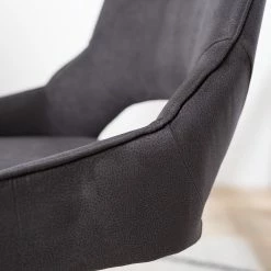 Fredriks Chaises cantilever Nadros (lot de 2) - Microfibre / Métal - Gris vintage / Noir mat 26 Fredriks Chaises cantilever Nadros (lot de 2) - Microfibre / Métal - Gris vintage / Noir mat -Chaises Boutique 1000218451 220330 034 DETAILS P000000001000218451