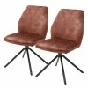 Fredriks Chaises capitonnées Oaklawn (lot de 2) - Marron rouille -Chaises Boutique 1000224871 201016 12353700096 IMAGE P000000001000224871