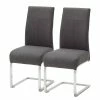 Fredriks Chaises cantilever Oxhill (lot de 2) - maille fin / Acier - Anthracite / Chrome -Chaises Boutique 1000224873 201016 12354900109 IMAGE P000000001000224873