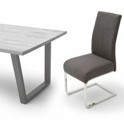 Fredriks Chaises cantilever Oxhill (lot de 2) - maille fin / Acier - Anthracite / Chrome -Chaises Boutique 1000224873 201016 12355600113 DETAILS P000000001000224873