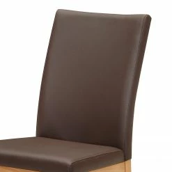 Schösswender Chaises capitonnées Roberto I (lot de 2) - Imitation cuir / Duramen de hêtre massif - Marron foncé / Duramen de hêtre -Chaises Boutique 1000225954 200923 06242800048 DETAILS P000000001000225954