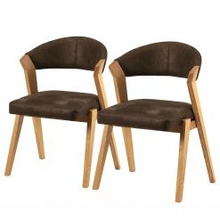 Schösswender Chaises Birds II (lot de 2) - Marron foncé