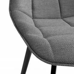 Red Living Chaises capitonnées Kellia II (lot de 2) - Tissu / Acier - Gris 11 Red Living Chaises capitonnées Kellia II (lot de 2) - Tissu / Acier - Gris -Chaises Boutique 1000225992 200917 06371700105 DETAILS P000000001000225992