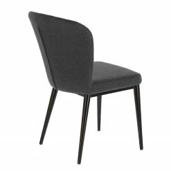 Jack & Alice Chaises capitonnées Palm City (lot de 2) - Tissu / Acier - Gris foncé -Chaises Boutique 1000225996 200917 06373500134 DETAILS P000000001000225996