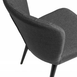 Jack & Alice Chaises capitonnées Palm City (lot de 2) - Tissu / Acier - Gris foncé -Chaises Boutique 1000225996 200917 06373600136 DETAILS P000000001000225996