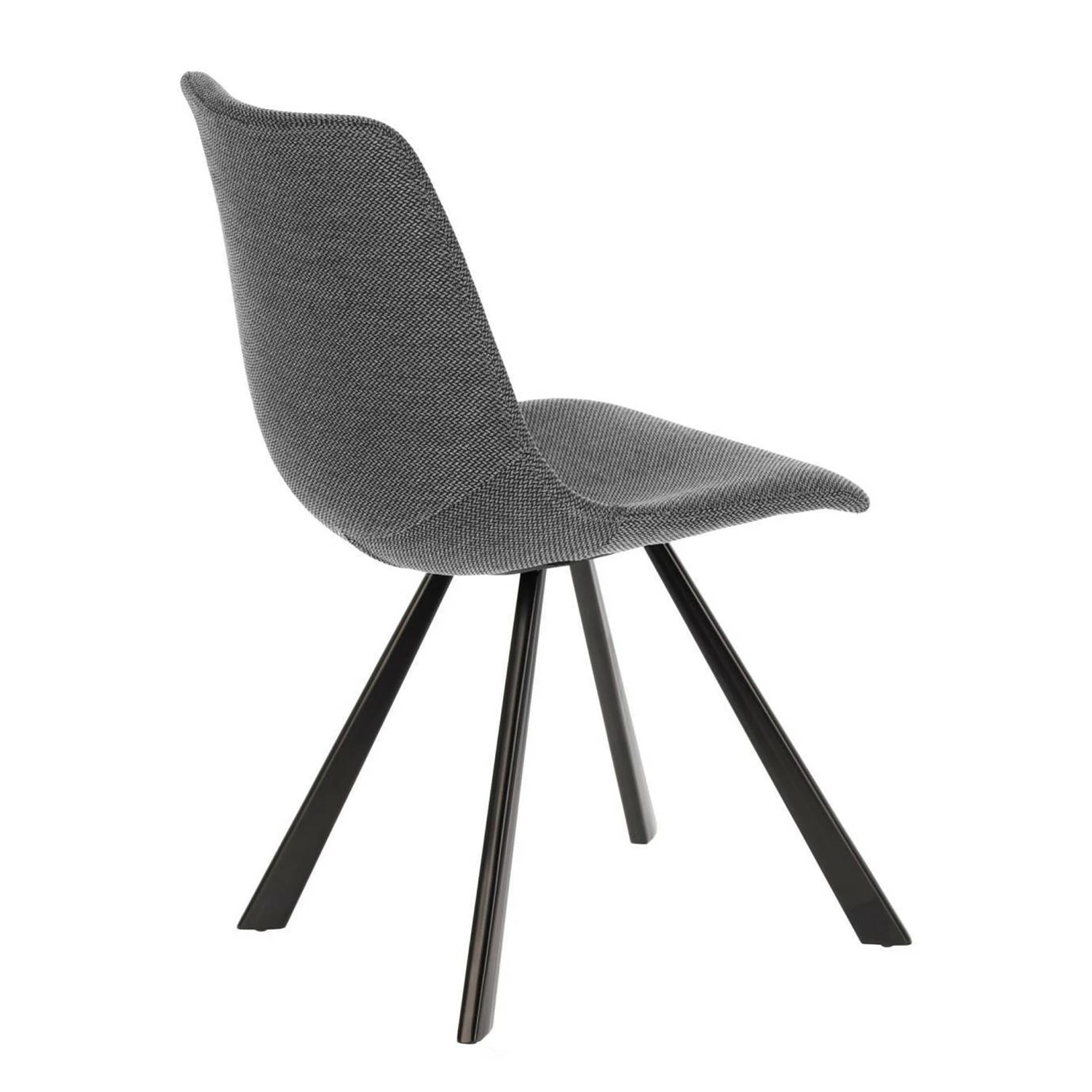 Red Living Chaises capitonnées Gouvy (lot de 2) - Tissu / Acier - Gris 5 Red Living Chaises capitonnées Gouvy (lot de 2) - Tissu / Acier - Gris – Image 3