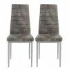 Loftscape Chaises capitonnées Orelle II (lot de 2) - Microfibre / Fer - Gris -Chaises Boutique 1000229577 201104 14074400024 IMAGE P000000001000229577