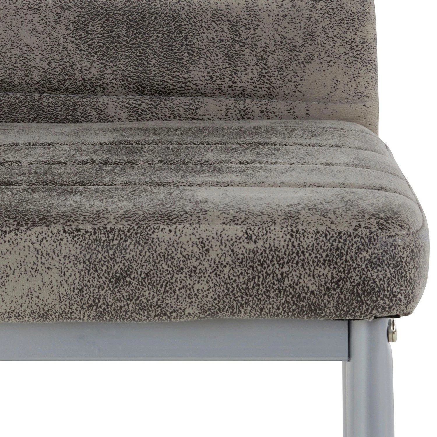 Loftscape Chaises capitonnées Orelle II (lot de 2) - Microfibre / Fer - Gris 7 Loftscape Chaises capitonnées Orelle II (lot de 2) - Microfibre / Fer - Gris – Image 5